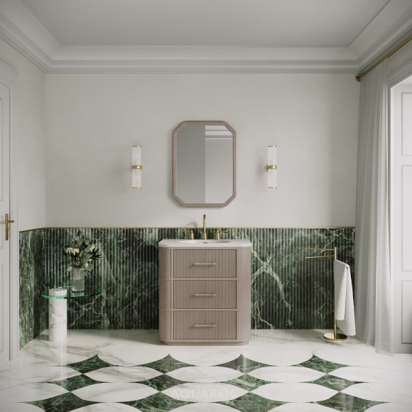 Savoy Vanity Unit & Stone Basin 800mm Sabbia Grigio